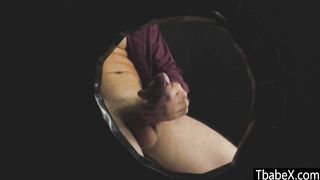 Dark-Haired transsexual vamp Natalie Mars assfucked thru a fuck hole