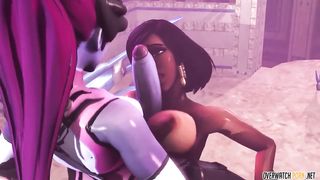 Overwatch Hermaphroditism Widowmaker and Grace Banging