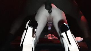 Sissy Crossdresser Lucy Plumbed by ten Inch Black BIG BLACK COCK whilst in Virginity at She-World Fuckfest Bar