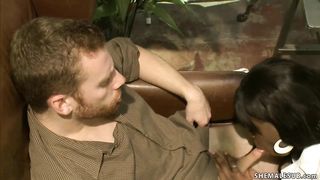 Ebony TRANSSEXUAL doc ravages milky patient (Enormous Dark-Hued, Bambi Prescott, Sebastian Keys)