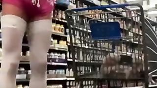 SUPAH WHOREY at WALMART, BACKSIDE CUTOFFS, ARSE CHEEKS