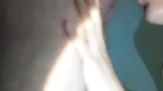 FELLATING HIS TEDDY MAN-MEAT , CLOSE UP