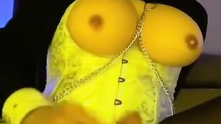 Crossdresser Yam-Sized Cum-Shot With Fucktoy