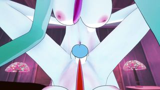 Futa Hook-Up: Gardevoir and Marina have a all out Clone Gang-Bang