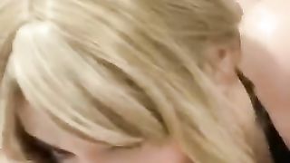 Crossdressing Sissy Bitch Gets Facial Cumshot