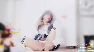 Asian Sissy Trap Fingerblasting Mitts free-for-all Guts Jism