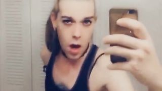 TRANSSEXUAL Carmen Melatonin drains herself after the gym