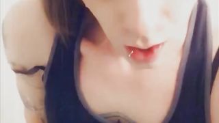 TRANSSEXUAL Carmen Melatonin drains herself after the gym