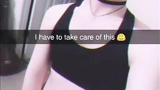 Trans Hotty Shoots A Load For Snapchat