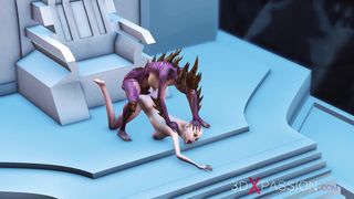 Alien Dickgirl Drills a Hook-Up Submissive in the Mystical Cavern on the Exoplanet