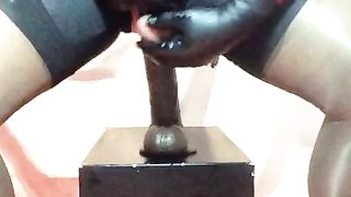 SISSY FUCKSLUT PLAYS WITH HARD-ON PLOWING HUMUNGOUS DONK CREVICE