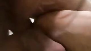 Transsexual dropped her jizm in his booty