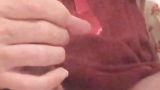 She-Male sounding in a uber-sexy crimson babydoll