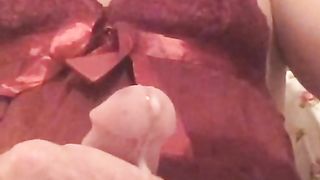 She-Male sounding in a uber-sexy crimson babydoll