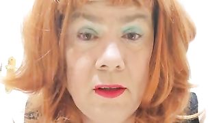 Davina slaps herself with the hairbrush much stiffer !!