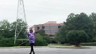 Scarf restrain bondage bi-atch Outdoor