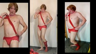 I enjoy crossdress in crimson 68