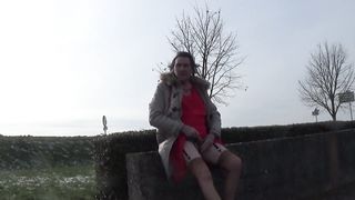 transgender travesti sounding urethral  undergarments outdoors 32