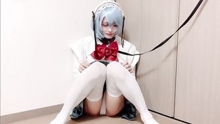 女装 子｜Crossdresser｜白濁ローションと強力電マでよだれ垂らしながらお漏らし射精オナニーする男の娘【Full.ver】Japanese