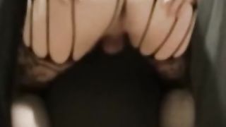 Sissy taunting you in fishnet and high stilettos