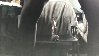 Tights and high-heeled shoes