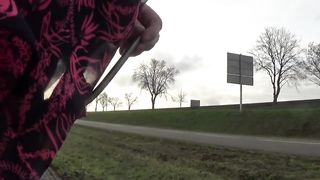 transgender travesti sounding urethral  outdoor road 10a