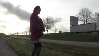 transgender travesti sounding urethral  outdoor road 10a