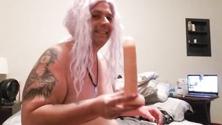 Lucy - Lucifer MoningStar bum romps a fake penis!!