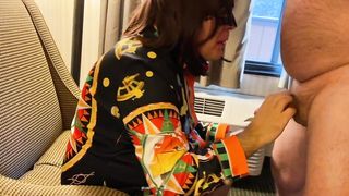 Tiffany Luv Deepthroats Married Stranger's Manstick