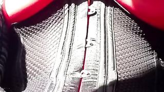 Real dogging Bitch Alina drills in the Park and in Parking pile