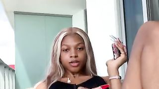 hotty transgender princess masturbating in balcony