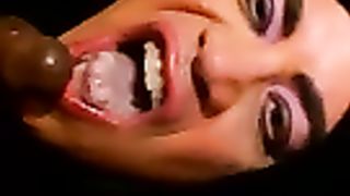 Jenni Talia Fellates and Guzzles Jism of Ebony Manhood !