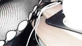 Trap mega-bitch fishnets stockings