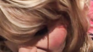 Sissy Sara gargles BIG BLACK COCK