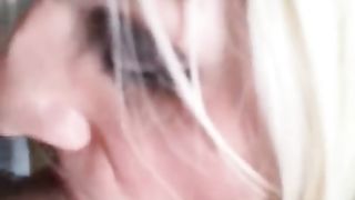 Transgirl gargles her sir