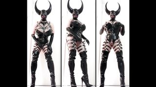 CD Satan Spandex Condom Lady Domme Demon Fetish Goddess
