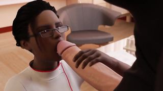 Jaw-Dropping futa COUGAR smashes dark-hued nurse - THREE DIMENSIONAL Bi-Racial Cartoon