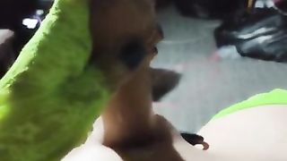 Trans woman dual pop-shot