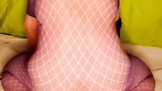 Purple suit mitt free-for-all jizz leaking