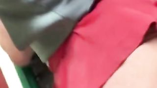 TRAMPY BRIEF CUT-OFFS in PUBLIC, SISSY LADYBOY EXHIBITIONIST