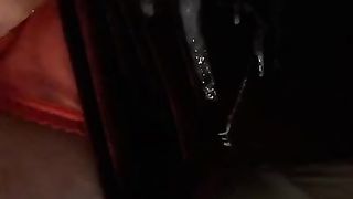 Velvman in crimson velvet sundress