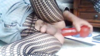 Trans Honey Brandy Sparks Bangs A Humungous Fake Penis