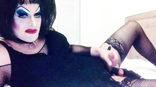 Strong Make-Up Sissy SlutDebra wanks herself for web worshippers