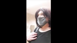 Sissy Using the Mens Bedroom.