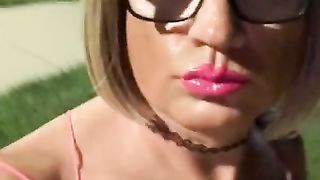 RED-HOT PUBLIC SPECULUM stringing up STUDENT MICROSKIRT SISSY FLASH OFF