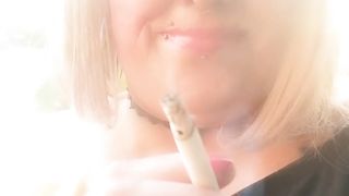 Blond Transsexual Stefanie gorgeous smoking