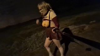 SISSY CHEERLEADER TRAMP REVEALED IN PUBLIC