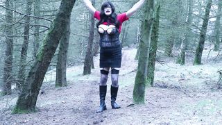 crossdress outdoors chatting sloppy for Peter