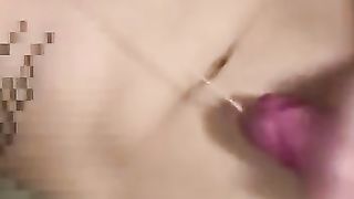 massive she-creature drains in a videocall