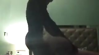 Milky tranny penetrates big black cock